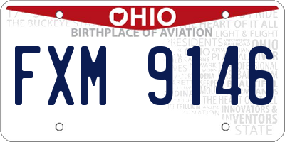 OH license plate FXM9146