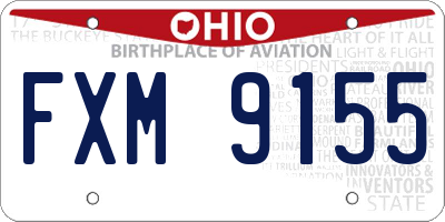 OH license plate FXM9155