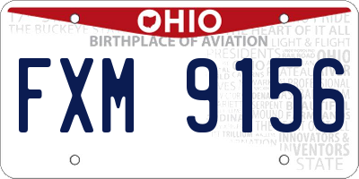 OH license plate FXM9156