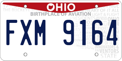 OH license plate FXM9164