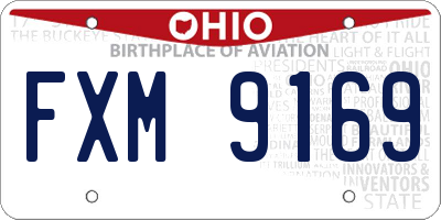 OH license plate FXM9169