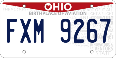 OH license plate FXM9267