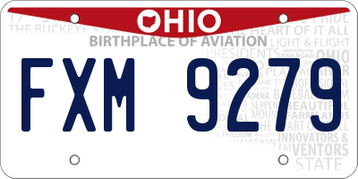 OH license plate FXM9279