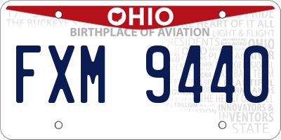 OH license plate FXM9440