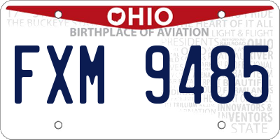 OH license plate FXM9485