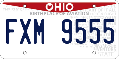 OH license plate FXM9555
