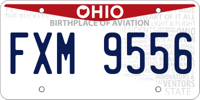 OH license plate FXM9556