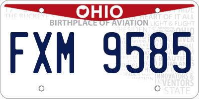 OH license plate FXM9585