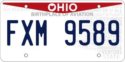 OH license plate FXM9589