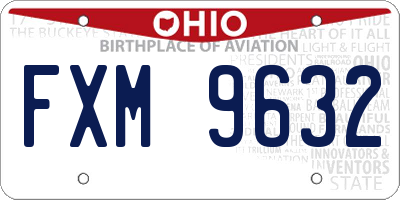 OH license plate FXM9632