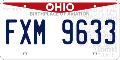 OH license plate FXM9633
