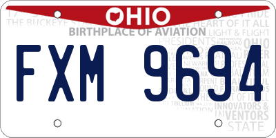 OH license plate FXM9694