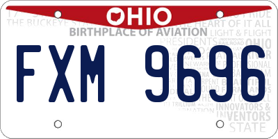 OH license plate FXM9696