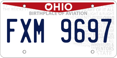 OH license plate FXM9697