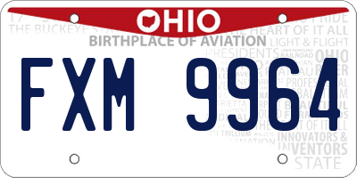OH license plate FXM9964