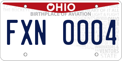 OH license plate FXN0004