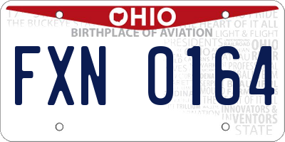 OH license plate FXN0164