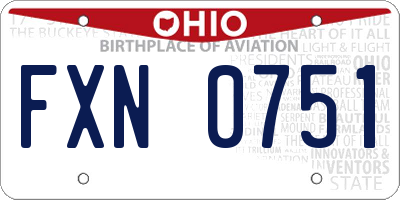 OH license plate FXN0751