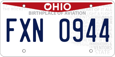 OH license plate FXN0944
