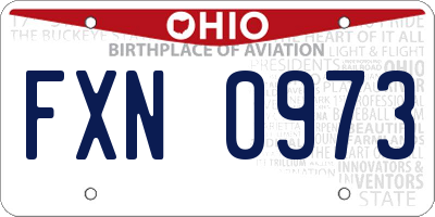 OH license plate FXN0973