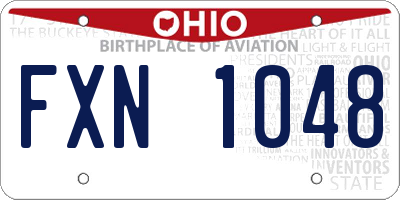 OH license plate FXN1048