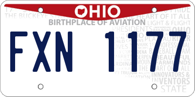 OH license plate FXN1177