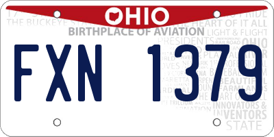 OH license plate FXN1379