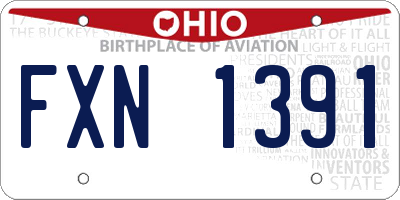 OH license plate FXN1391