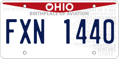 OH license plate FXN1440