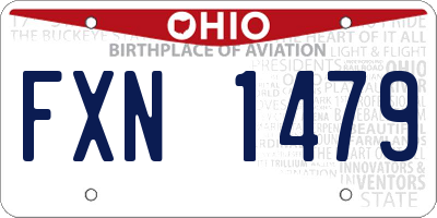 OH license plate FXN1479