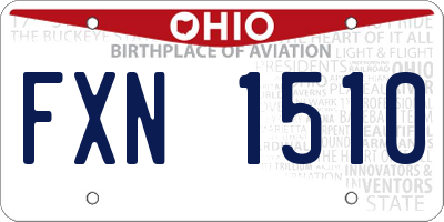 OH license plate FXN1510