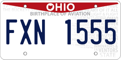 OH license plate FXN1555