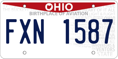 OH license plate FXN1587