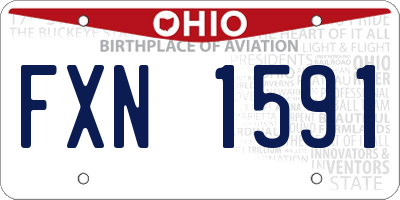 OH license plate FXN1591