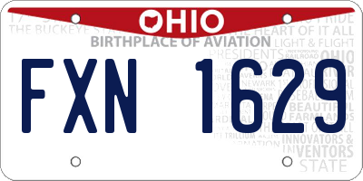 OH license plate FXN1629
