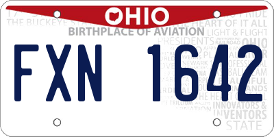 OH license plate FXN1642