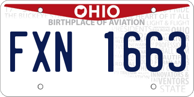 OH license plate FXN1663