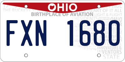 OH license plate FXN1680