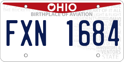 OH license plate FXN1684