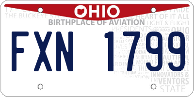 OH license plate FXN1799