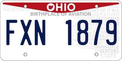OH license plate FXN1879