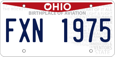 OH license plate FXN1975