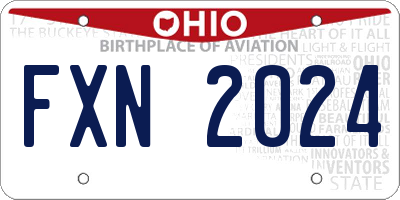 OH license plate FXN2024