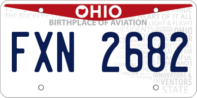 OH license plate FXN2682