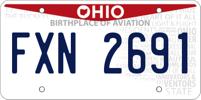 OH license plate FXN2691