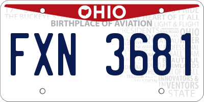 OH license plate FXN3681