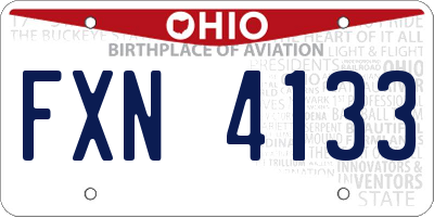 OH license plate FXN4133