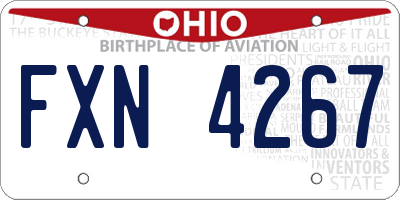 OH license plate FXN4267
