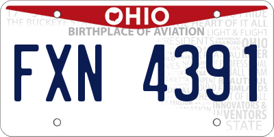 OH license plate FXN4391