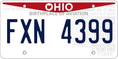 OH license plate FXN4399